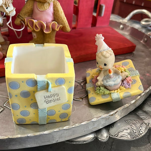 Precious Moments Happy Birdie Bday Both Figurine opens USED