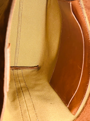 Madewell Suede Brown Bucket Bag Gold Grommets Large w Adjustable Strap