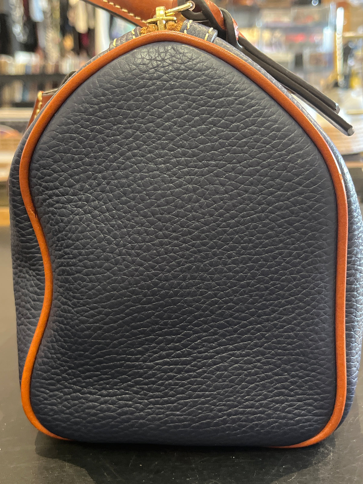 VTG Dooney &amp; Bourke Blue Leather  80s/90s Production 8.5”