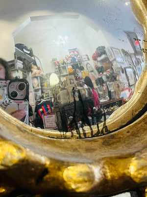 VTG Gold 20” Sunburst Mirror Style Double Layer Center Hanging Decor