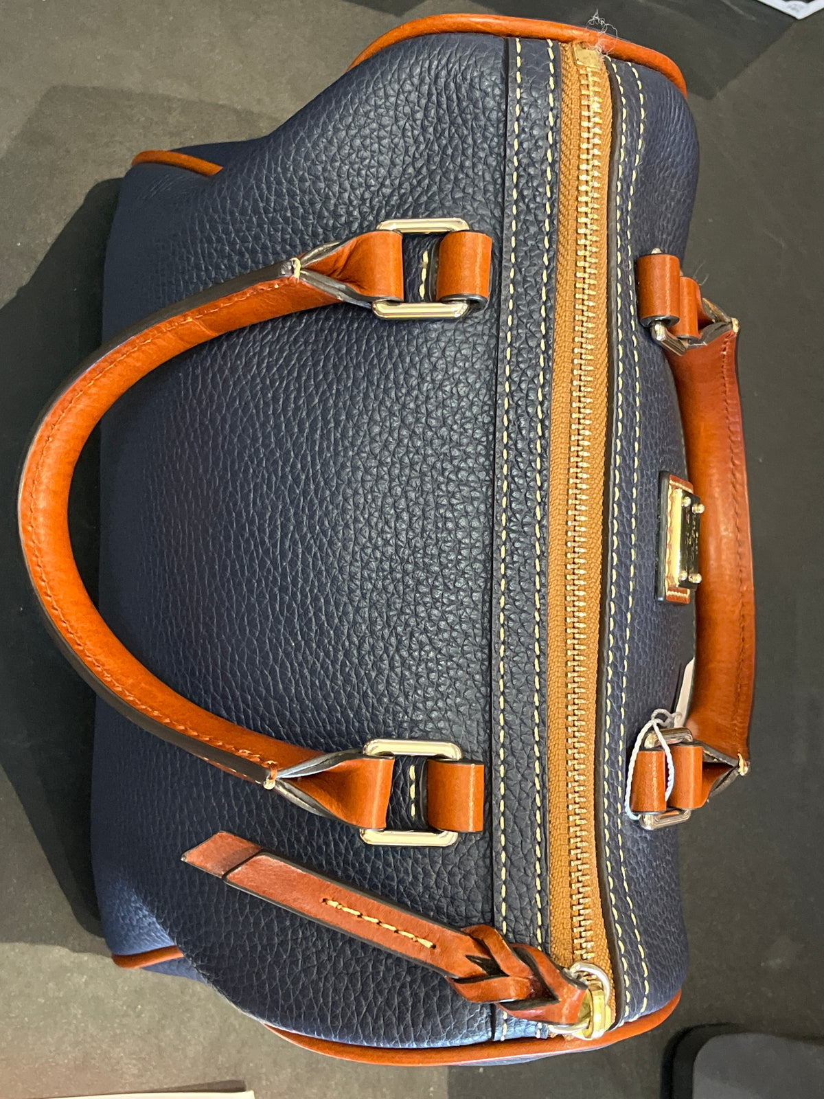 VTG Dooney &amp; Bourke Blue Leather  80s/90s Production 8.5”