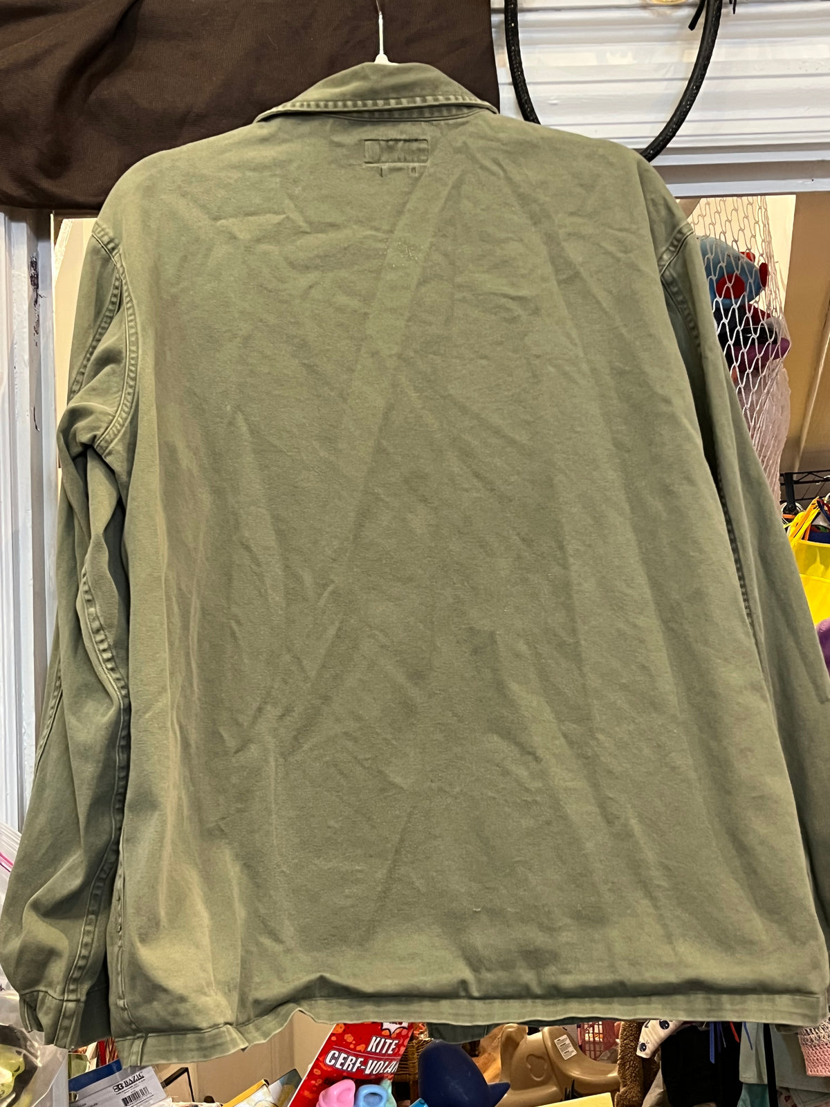 RL Polo Used Green Utility Jacket 3 Pocket SzL