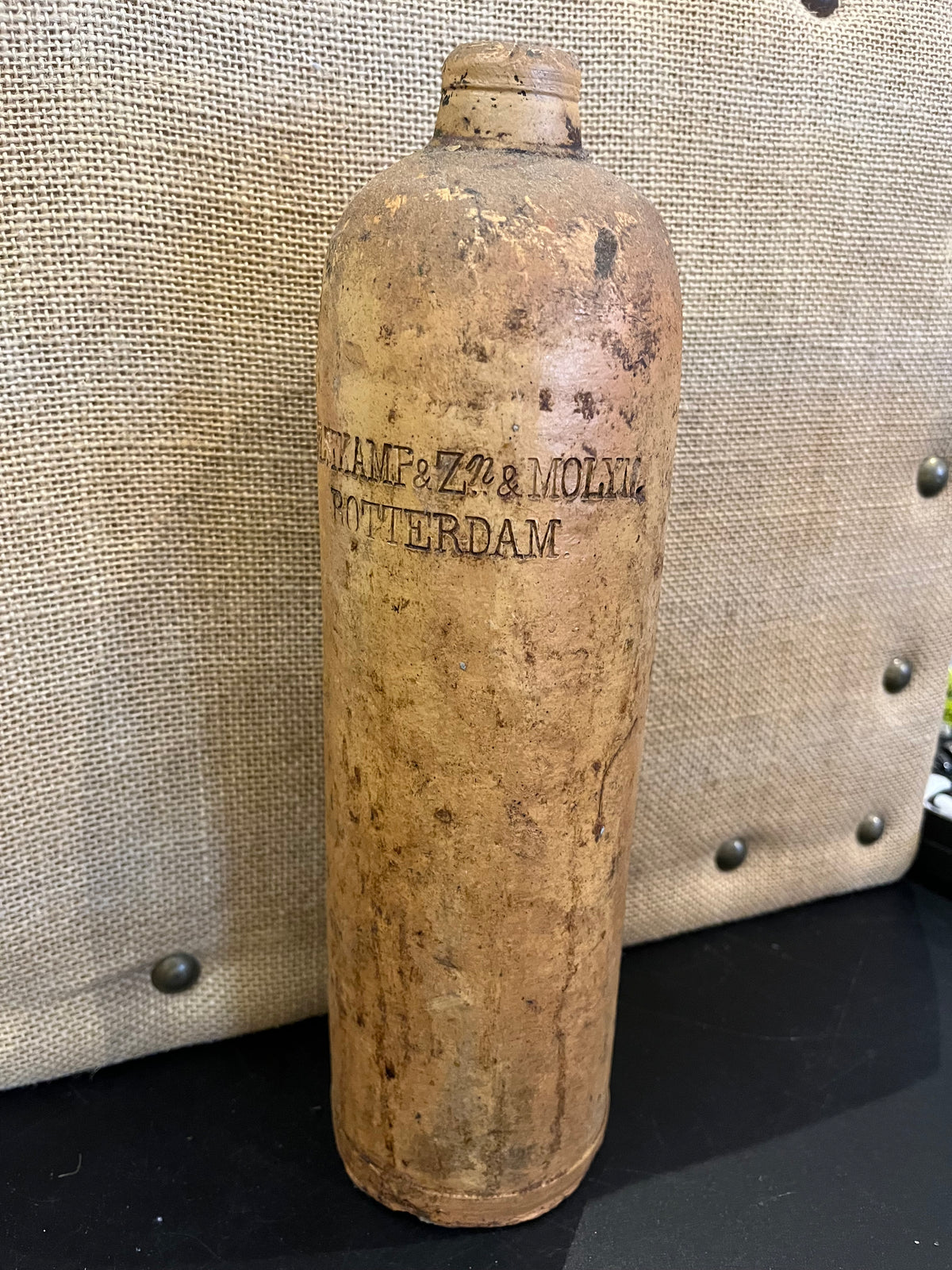 Antique 1900s Dutch Hulstkamp &amp; Zoon &amp; Molyn Gin Jug Bottle