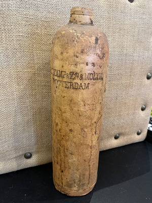 Antique 1900s Dutch Hulstkamp & Zoon & Molyn Gin Jug Bottle