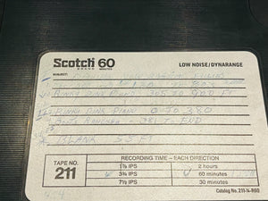 Vtg Scotch Brand 60 Minutes Low Noise Film Reel Follies Rinky Dink Piano Recordings USED