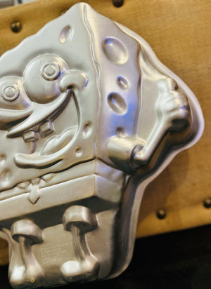 Vtg SpongeBob SquarePants Aluminum Tin 12” Cake Pan