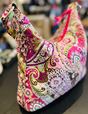 Vera Bradley Berry Paisley Quilted Cotton 12” Shoulder Bag GUC!