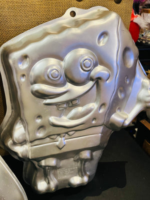 Vtg SpongeBob SquarePants Aluminum Tin 12” Cake Pan