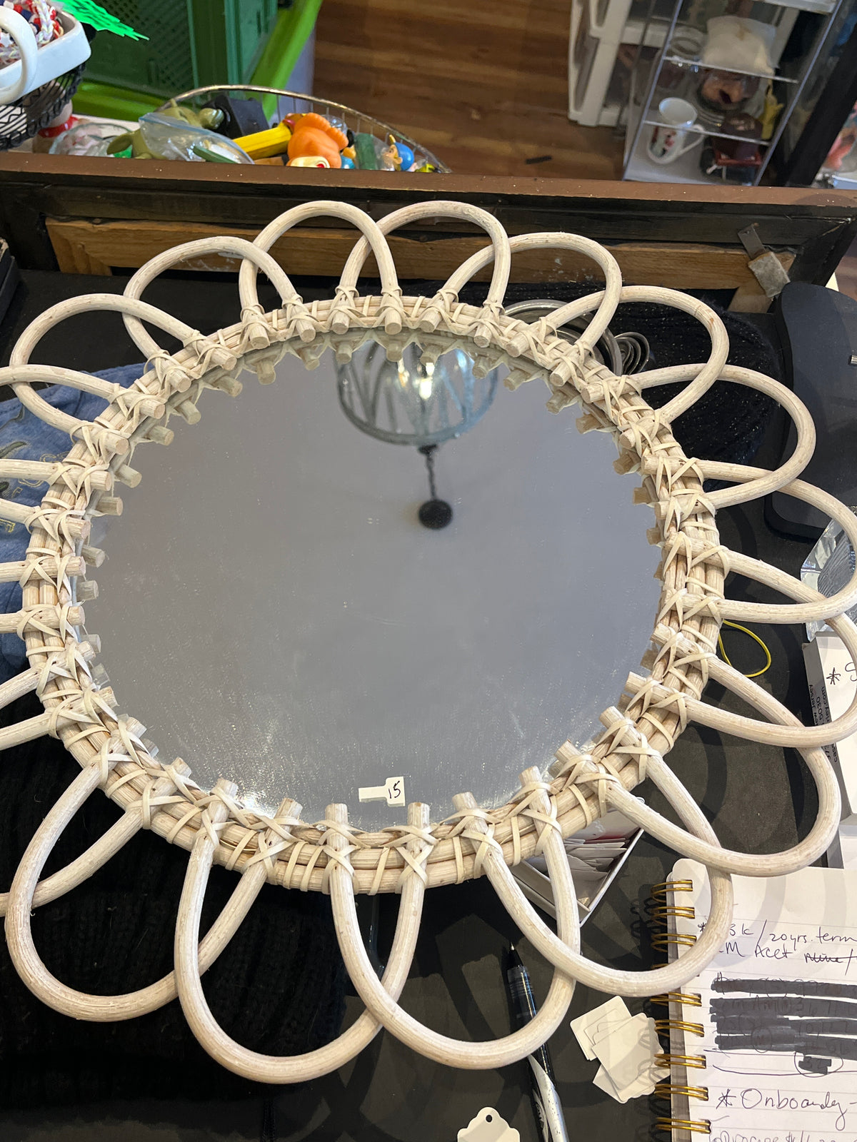 Round sun mirror decor