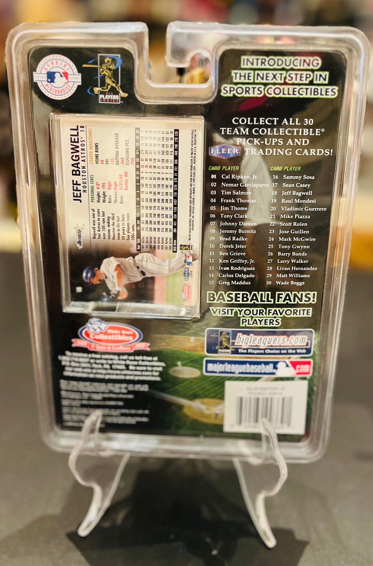 Vtg White Rose Collectibles by Fleer Baseball Diecast Vehicle and Trading Card
