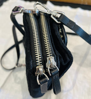 Vera Bradley Classic 6.5” RFID All-in-One Crossbody Wallet Adjustable Strap BLACK 🔥