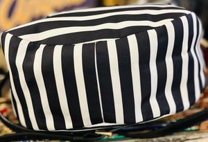 Kate Spade Bow Black N White Stripe Crossbody Bag