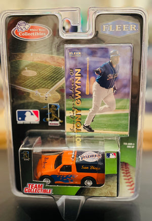 Vtg White Rose Collectibles by Fleer Baseball Diecast Vehicle and Trading Card