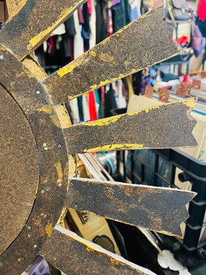 VTG Gold 20” Sunburst Mirror Style Double Layer Center Hanging Decor