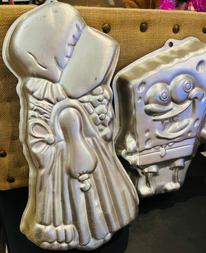 Vtg SpongeBob SquarePants Aluminum Tin 12” Cake Pan