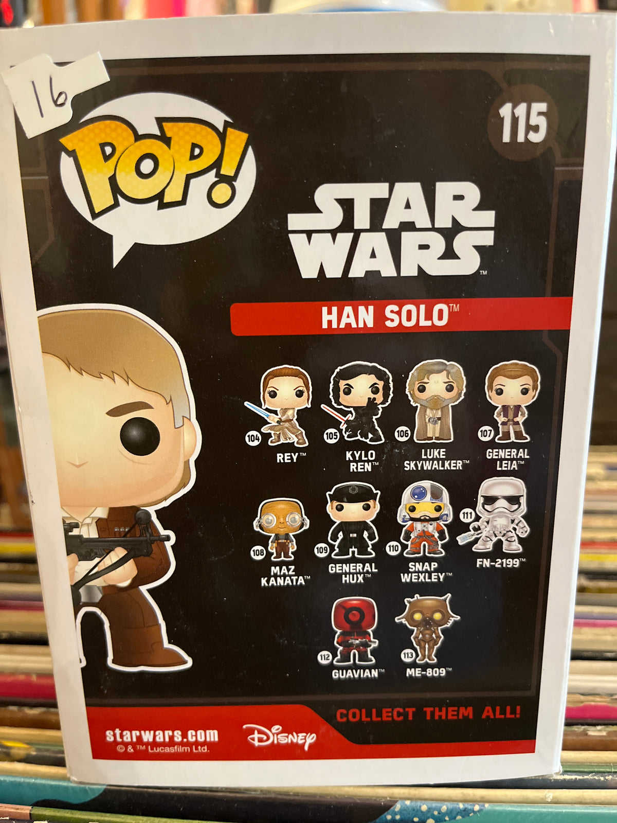 POP Star Wars Han Solo #115 Bobble Head 2016 Sunmer Convention