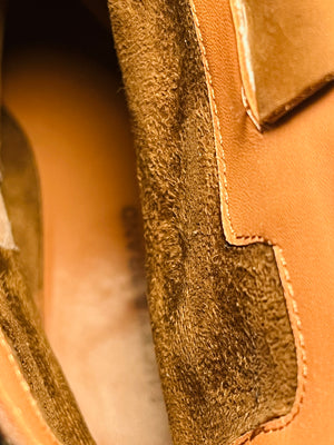 Lucky Brand Suede Booties Soithwestern Flare 8.5 GUC!