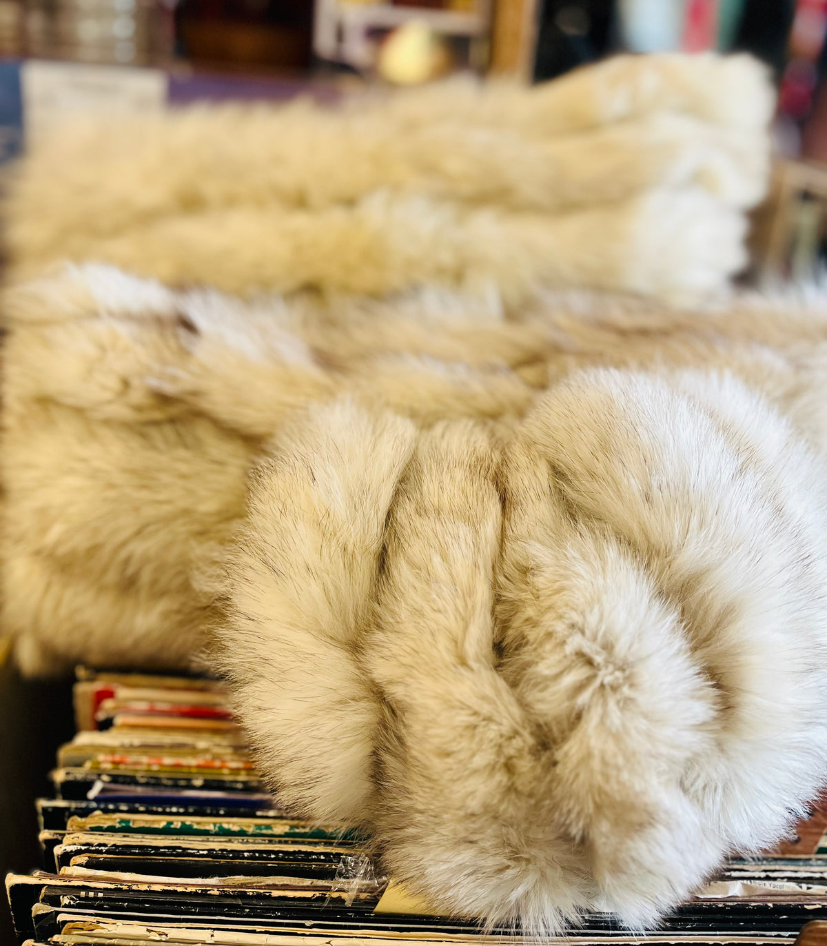 Heart Shaped Saga REAL Fox Fur 7” Pillow Decor