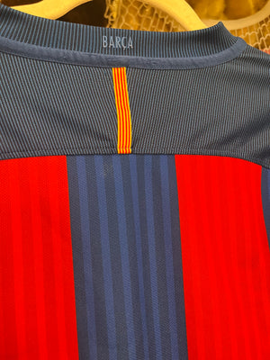 Authentic FCB Unicef Barcelona Nike Red BEKO Blue size Medium Soccer Jersey