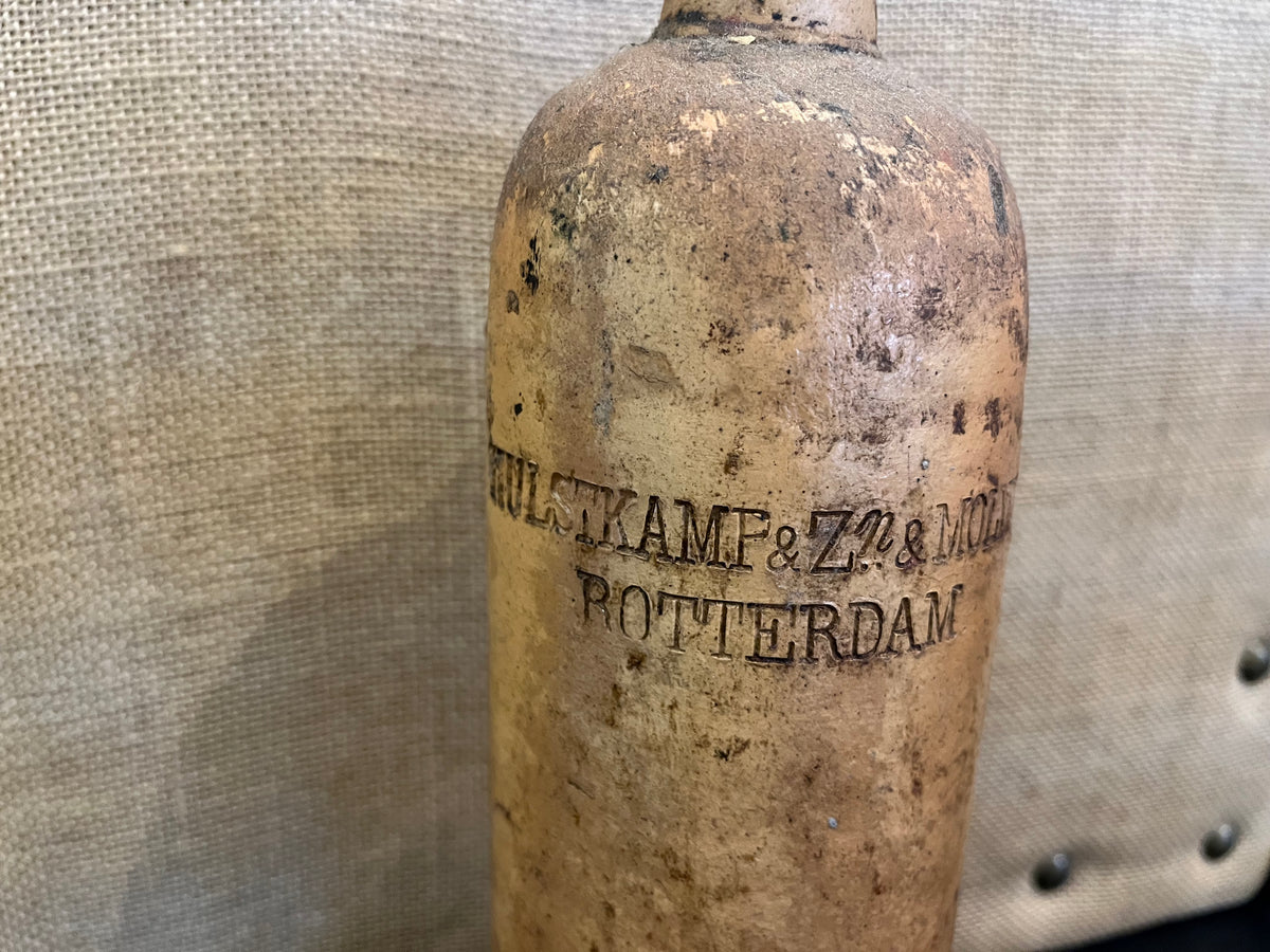 Antique 1900s Dutch Hulstkamp &amp; Zoon &amp; Molyn Gin Jug Bottle