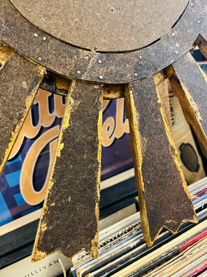 VTG Gold 20” Sunburst Mirror Style Double Layer Center Hanging Decor