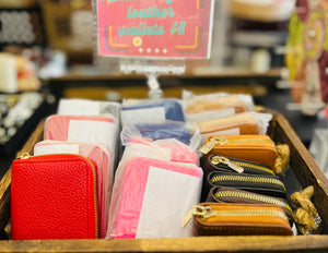 Vegan Leather Small 4” Zip Around Wallets - Muliple Colors New