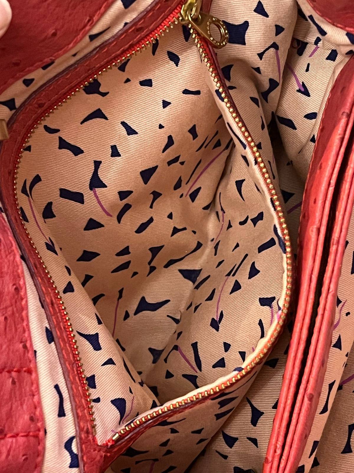 Marc Jacobs Red Strawberry Ostrich Medium Top Handle Crossbody Bag w Dust Bag!