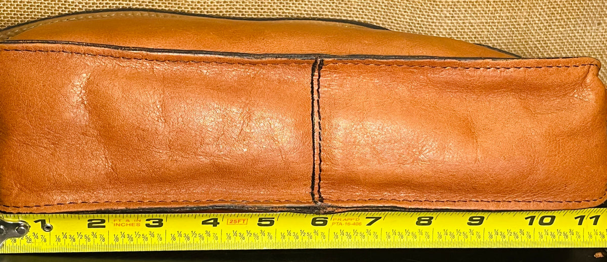 Patricia Nash Zig Zag Patchwork Brown Hobo Crossbody Leather Bag