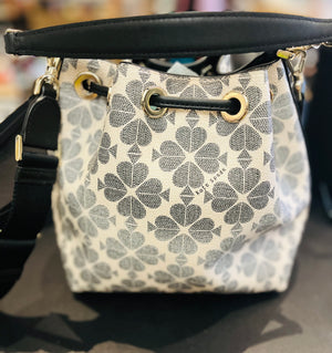 Trending Kate Spade Small Flower Bucket Bag Black Excellent Used Condition!