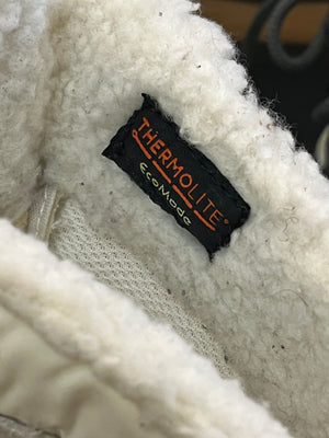 Thermalite White Snow Boots Lace Up Fleece Trim Sz5