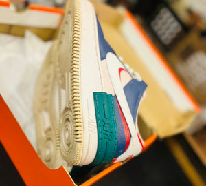 NIKE Air Force 1 Shadow Blue Sz7.5 / Eur 38.5 C10919-400 Used Great Condition- Box NOT Original