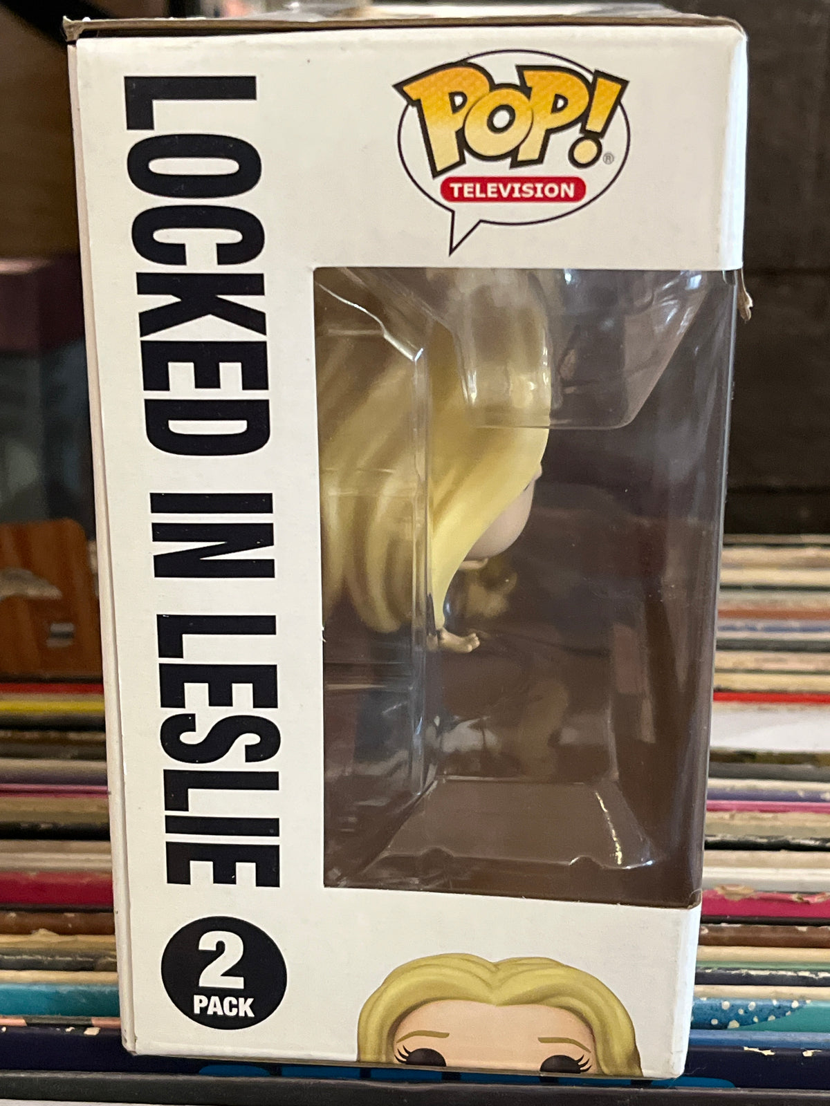 POP TV Leslie &amp; Ron Locked In 2 Pack Vinyl Figure Parks-Recreation