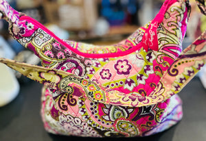Vera Bradley Berry Paisley Quilted Cotton 12” Shoulder Bag GUC!