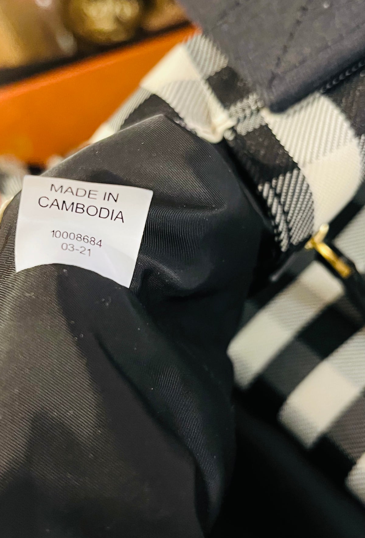 Tory Burch Black &amp; White Gingham Piper 12” Medium Tote BARELY Used!!