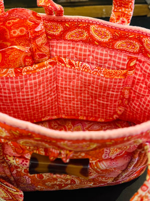 Vera Bradley Retired Cotton Lil’ 10”Sherbet Betsey w Matching Wallet and Luggage Tag!