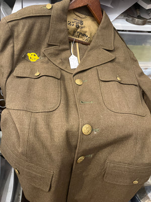 WWII VTG Green Army Jacket Officer
