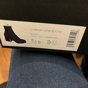 Women’s COACH Black Leather Bootie size 7.5 USED