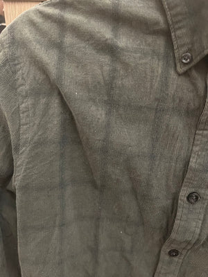 Express Used Green Flannel Micro Cordoroy SzM (Youth)