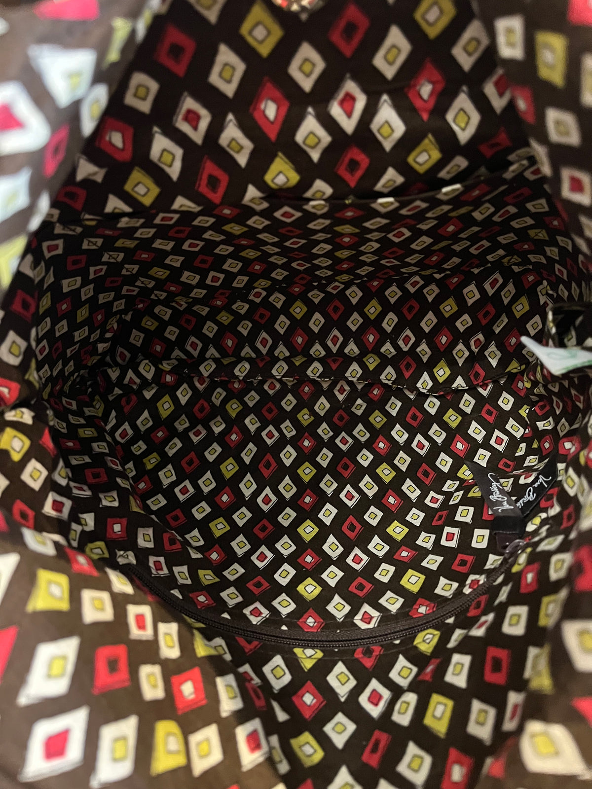 VTG Vera Bradley Retired Puccini Pattern 13”x14” Shoulder Bag