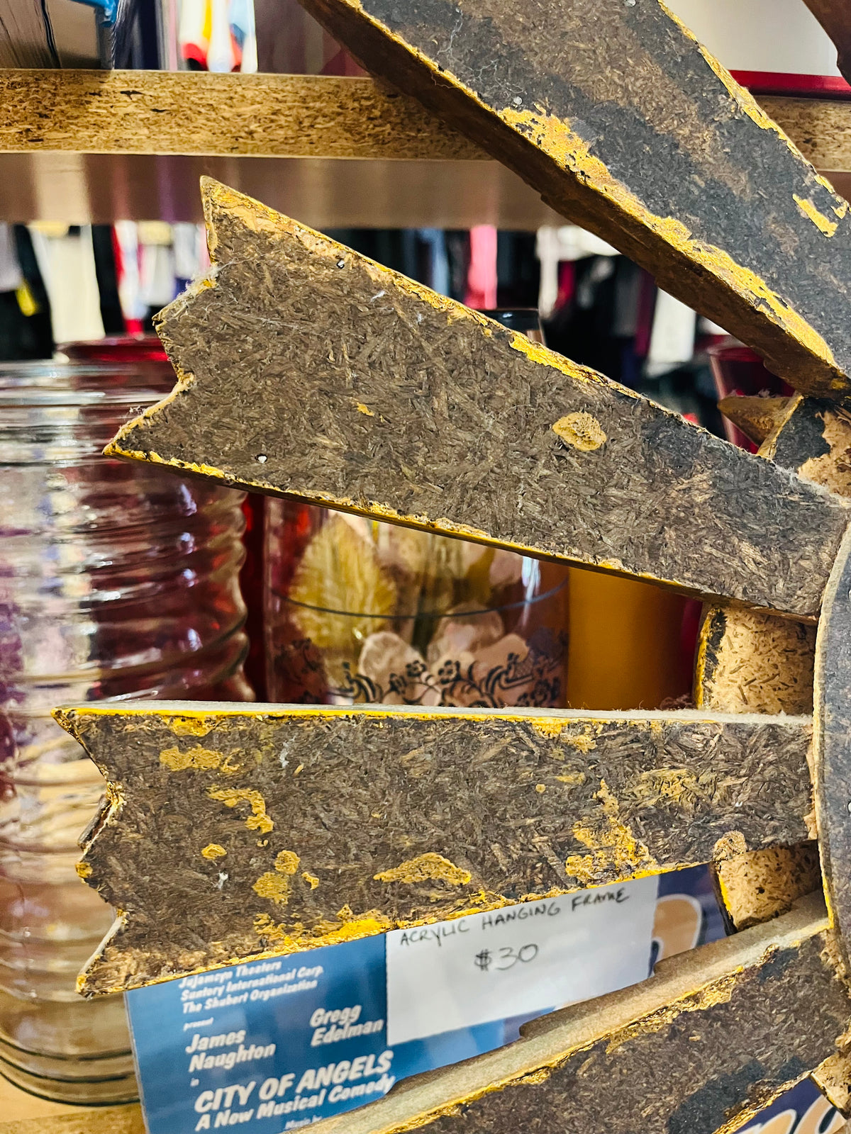 VTG Gold 20” Sunburst Mirror Style Double Layer Center Hanging Decor