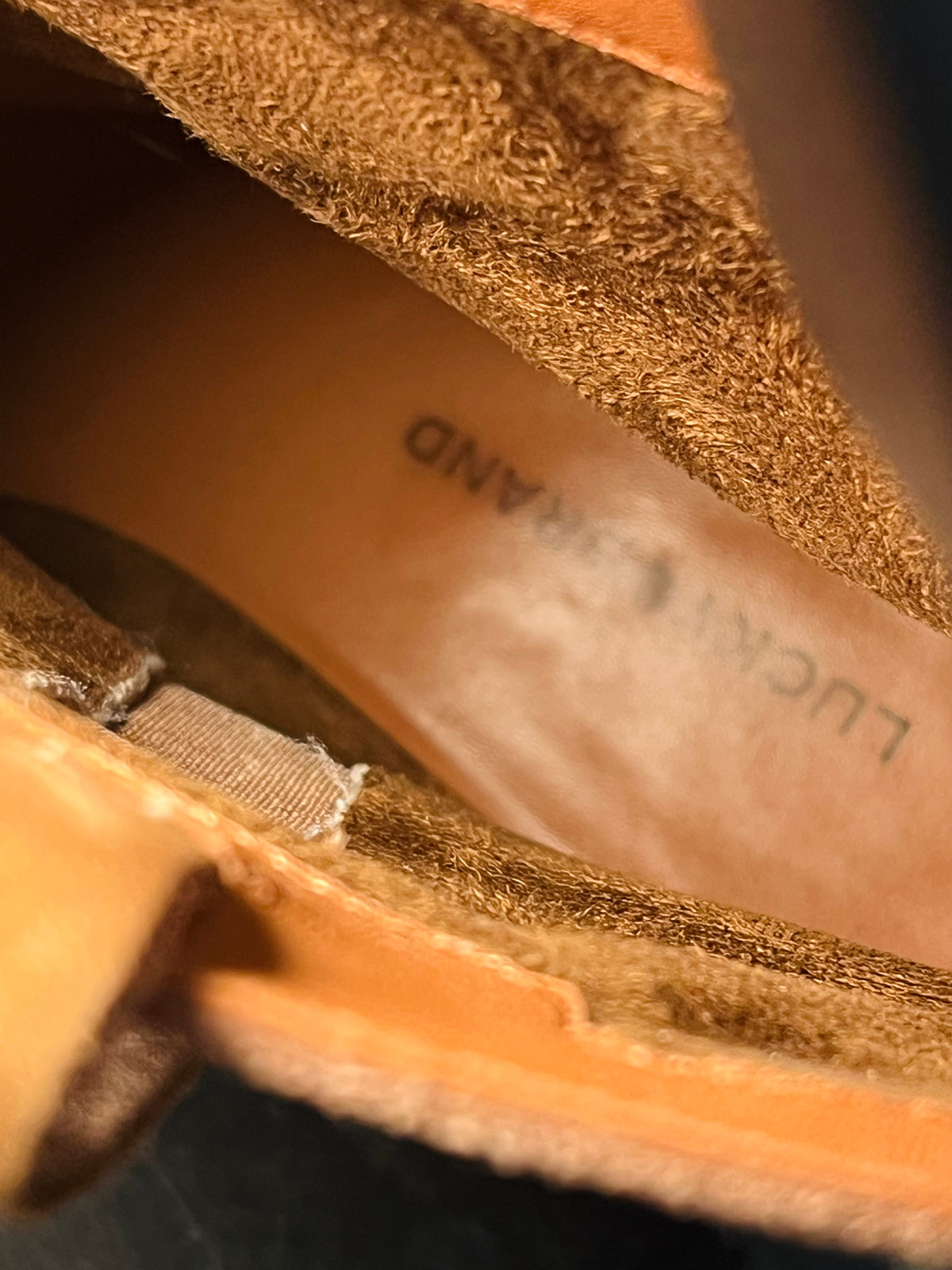 Lucky Brand Suede Booties Soithwestern Flare 8.5 GUC!