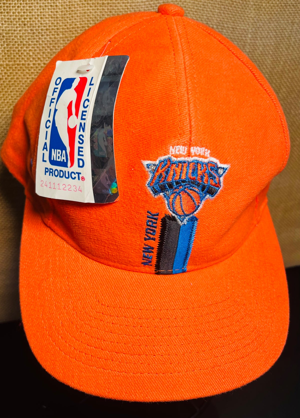 VTG New York KNICKS Orange Cap w Honorary Twin Towers w Tags!