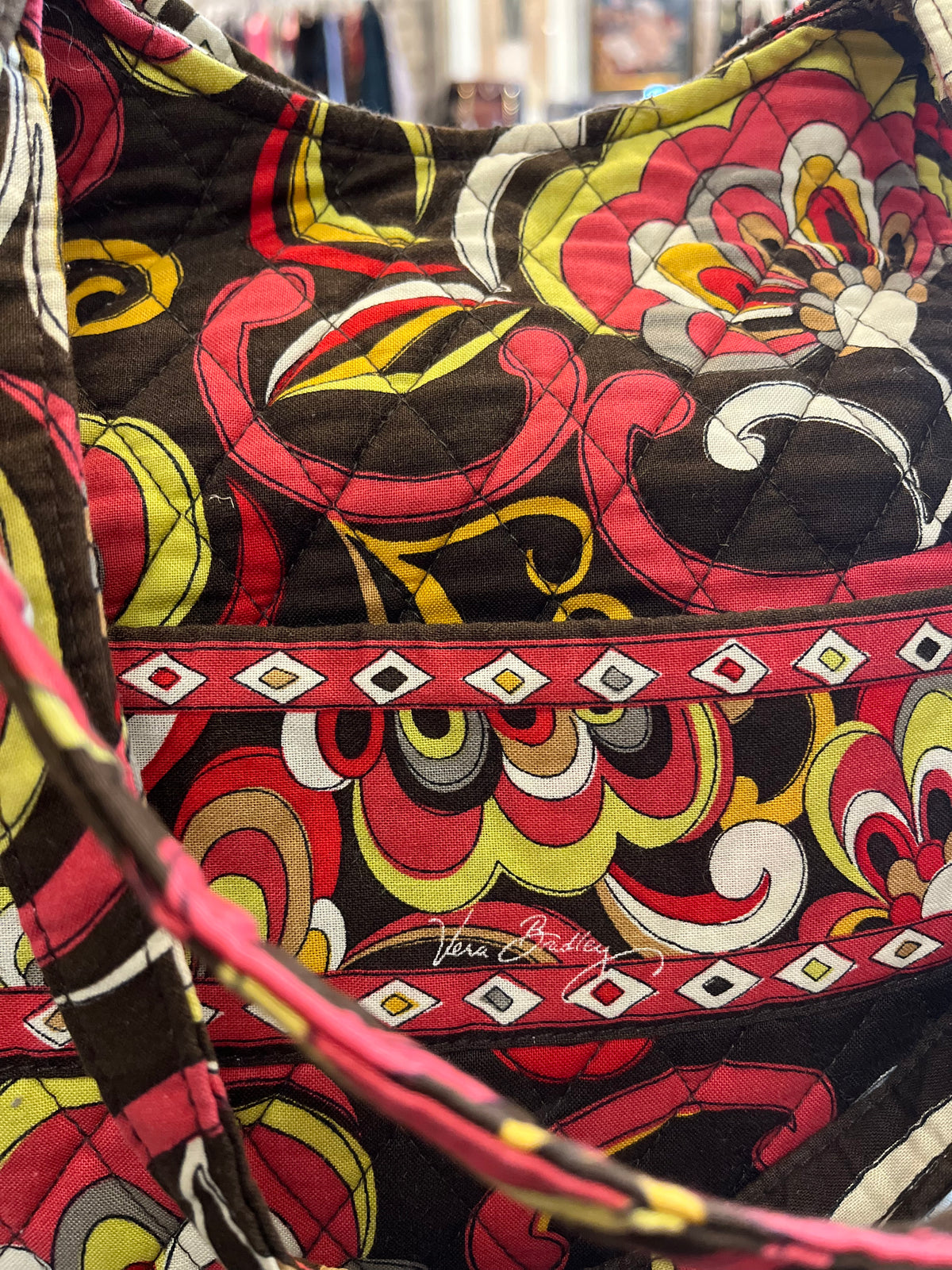 VTG Vera Bradley Retired Puccini Pattern 13”x14” Shoulder Bag