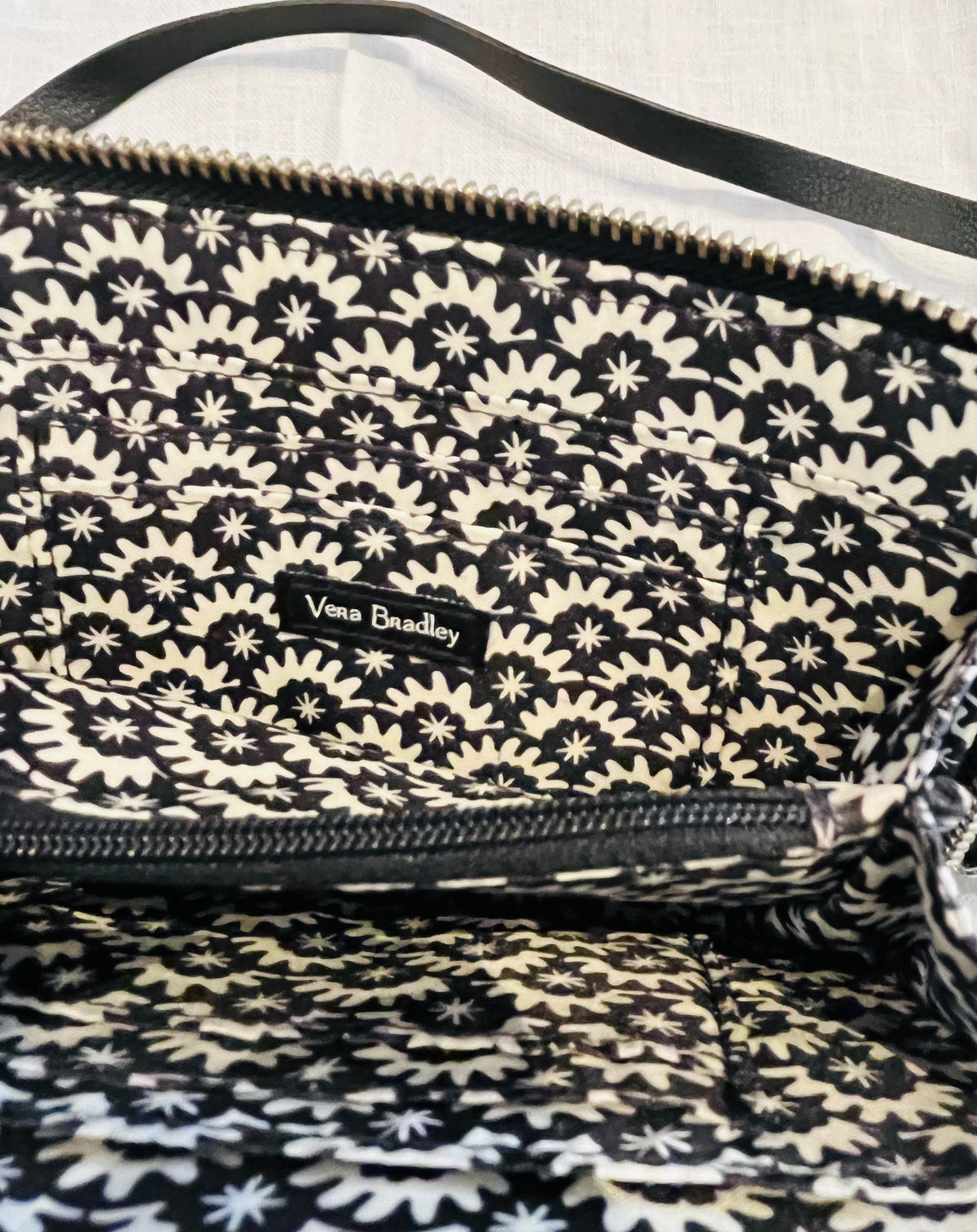 Vera Bradley Classic 6.5” RFID All-in-One Crossbody Wallet Adjustable Strap BLACK 🔥