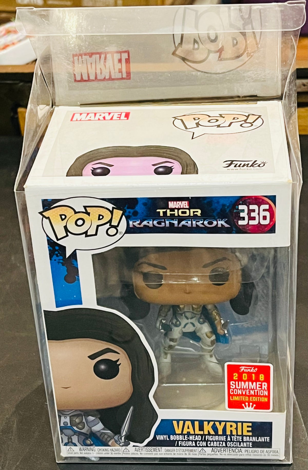 POPS! Marvel Thor RAGNAROK VALKYRIE #336 Bobble Head 2018 Summer Convention