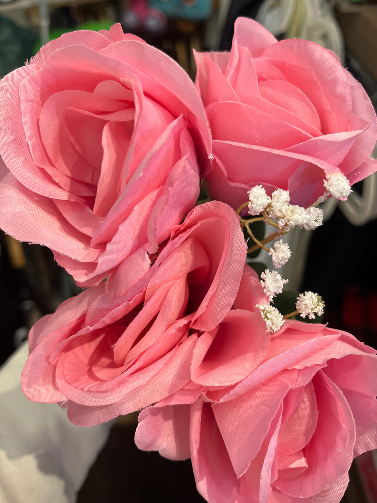 Faux Flowers pink and white