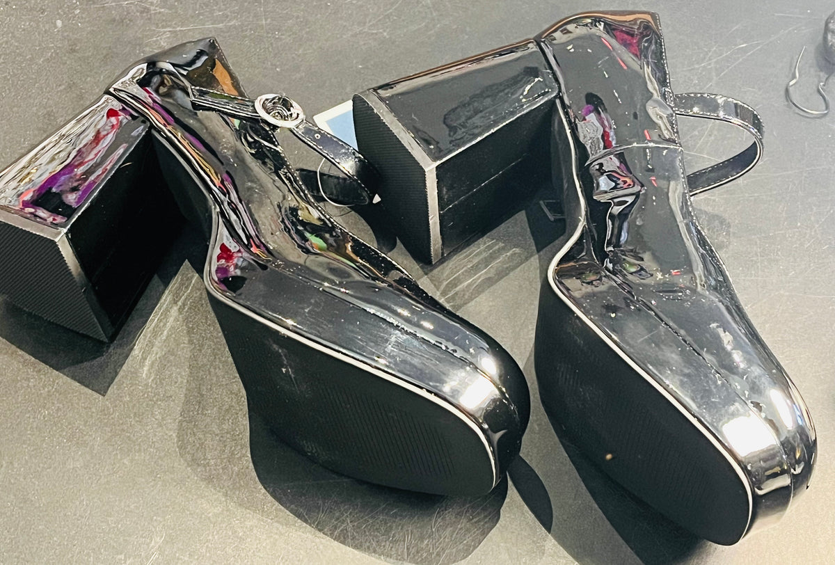 Steve Madden Black Mary Jane Pump Patent Leather Size 6.5