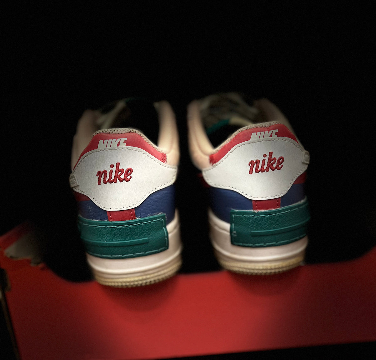 NIKE Air Force 1 Shadow Blue Sz7.5 / Eur 38.5 C10919-400 Used Great Condition- Box NOT Original
