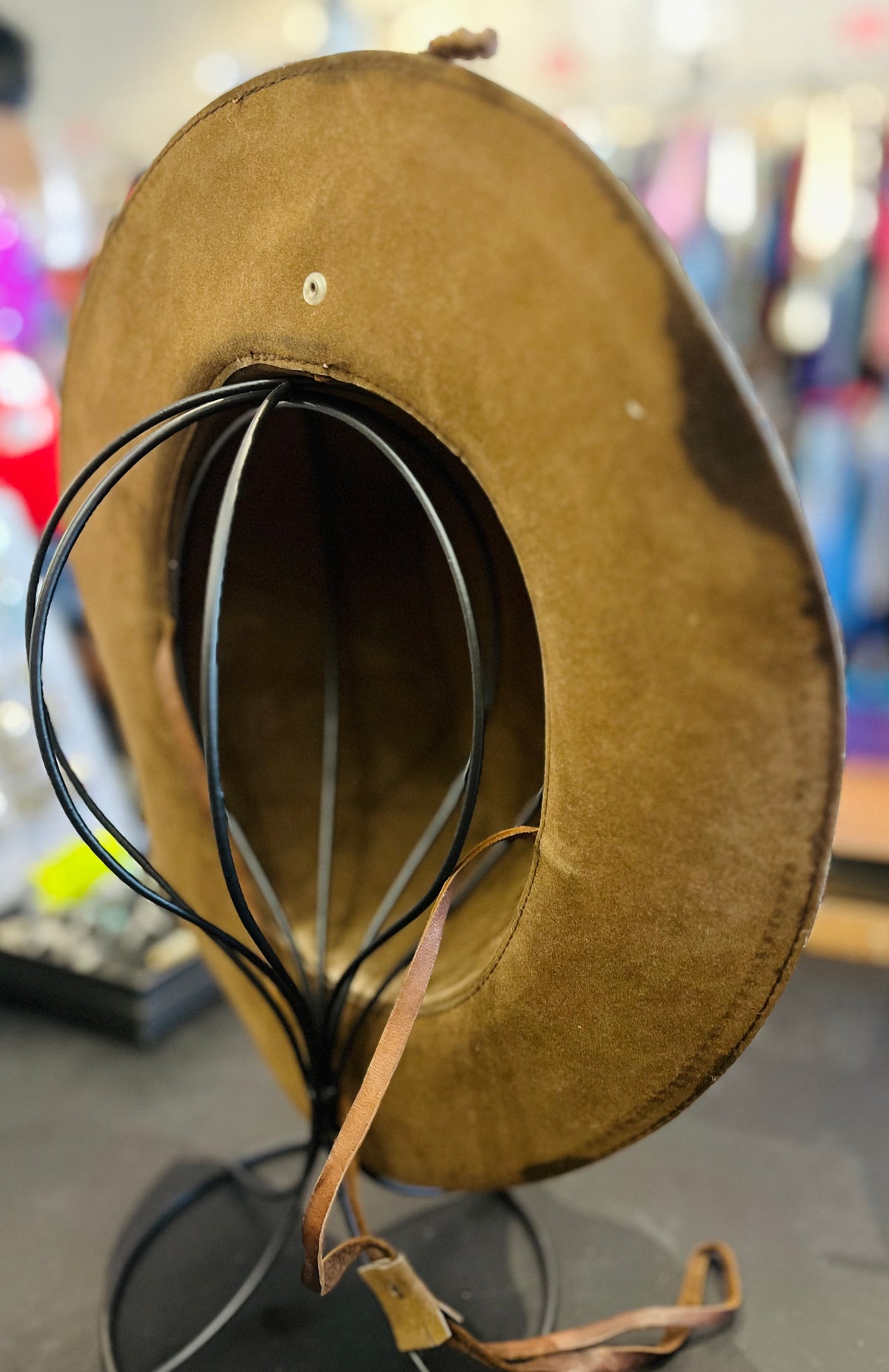 Leather Hand Tooled Native Design Cowboy/girl Hat