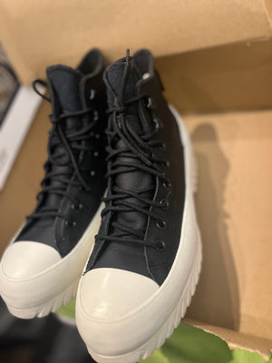 Converse All-Star Lugg Carbon Waterproof Bl/Wh Mens Sz8 Gently Used GUC!